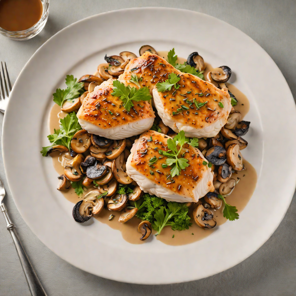 Pan-Seared Chicken with Seasonal Mushroom Sauce