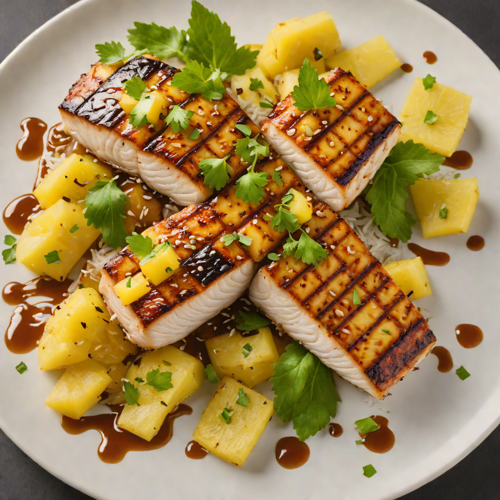 Grilled Mahi-Mahi with Pineapple-Teriyaki Glaze