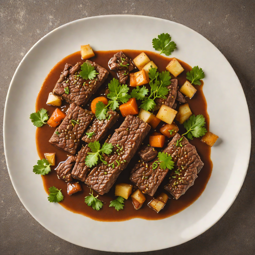 Slow-Braised Beef with Amazonian Palm Oil and Cassava