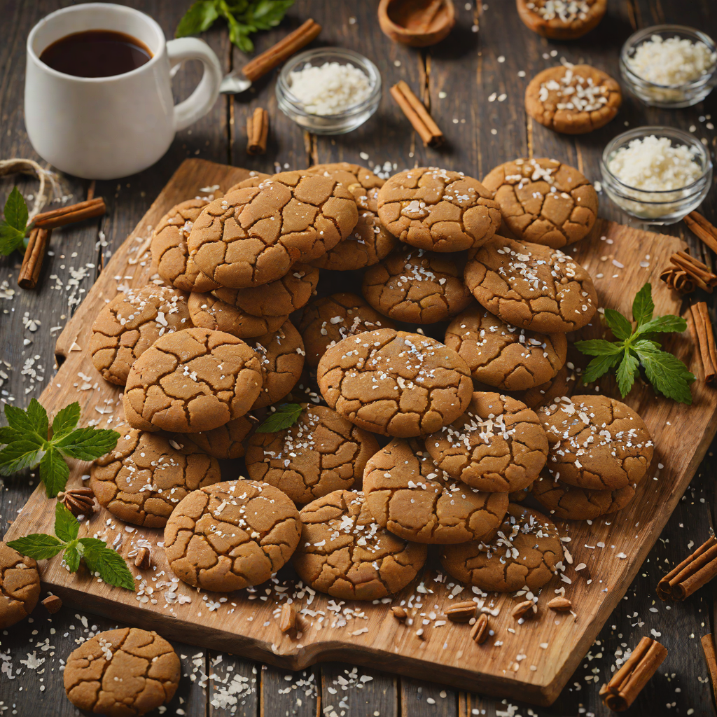 Warm Molasses Ginger Cookies with Crystallized Sugar