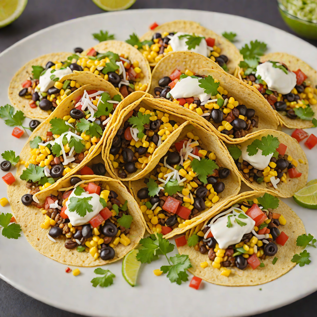 Layered Fourth-Order Black Bean and Corn Tacos