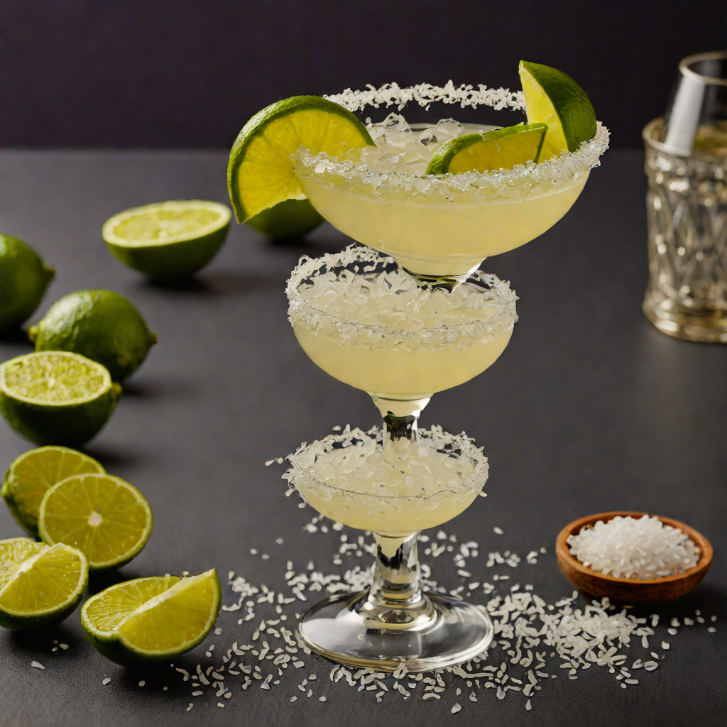 Tequila-Lime Margarita with Agave and Sea Salt Rim
