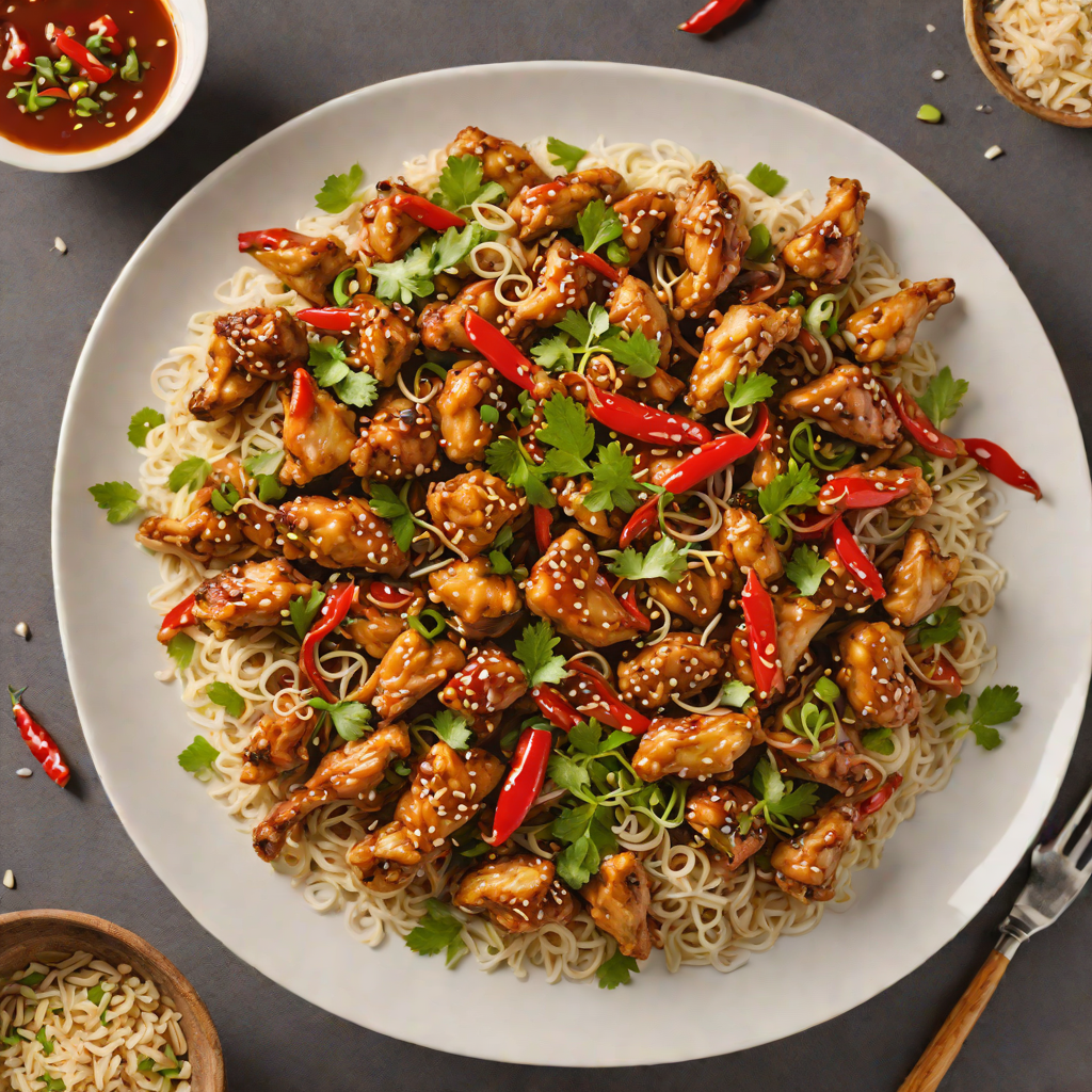 Spicy Stir-Fried Chicken with Ginger and Garlic
