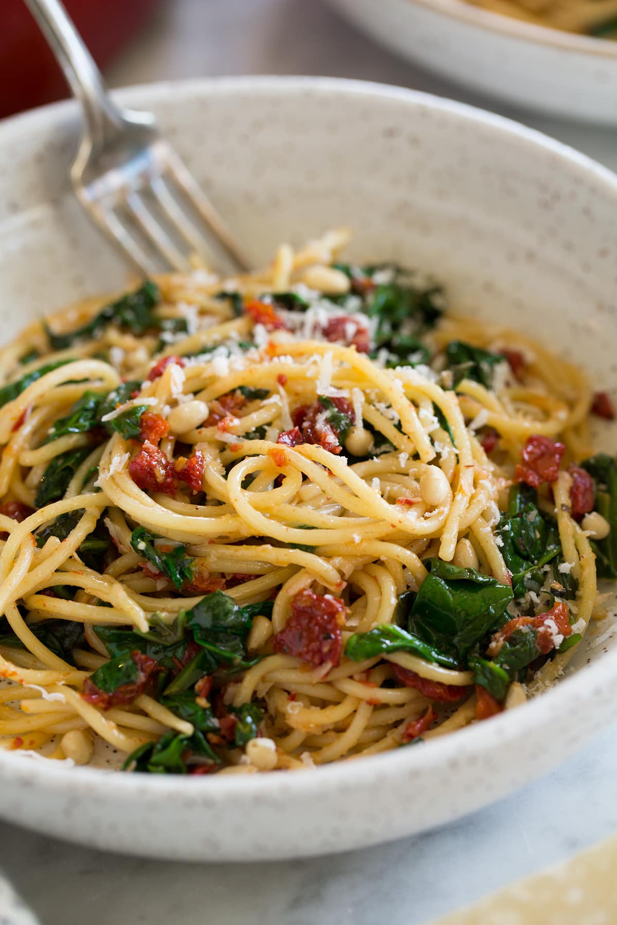 Sun-Dried Tomato & White Bean Pasta Primavera