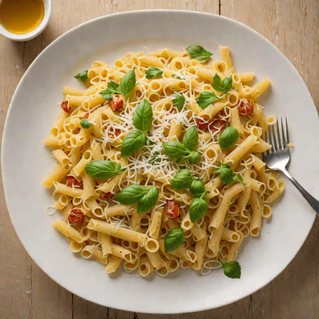 Pasta with Garlic-Infused Olive Oil and Parmesan