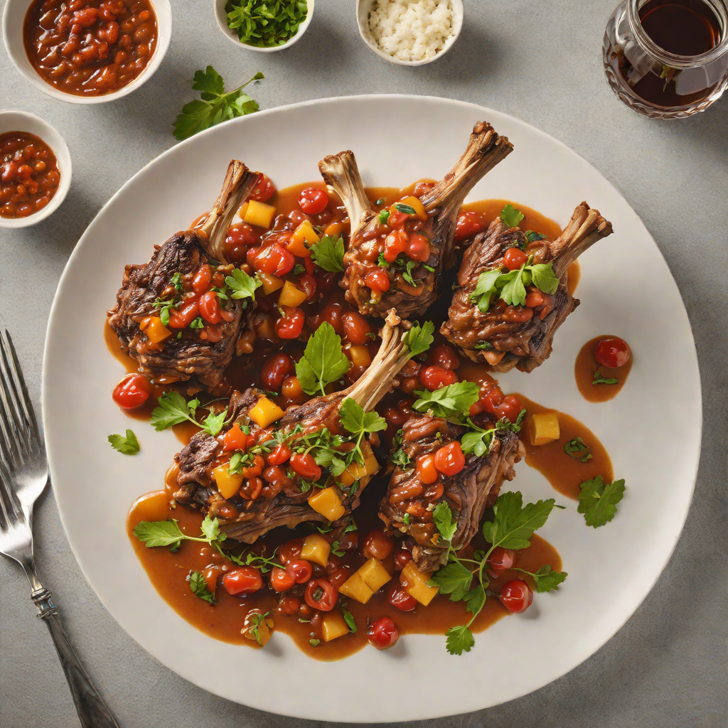 Slow-Cooked Lamb Shanks with Bush Tomato Chutney