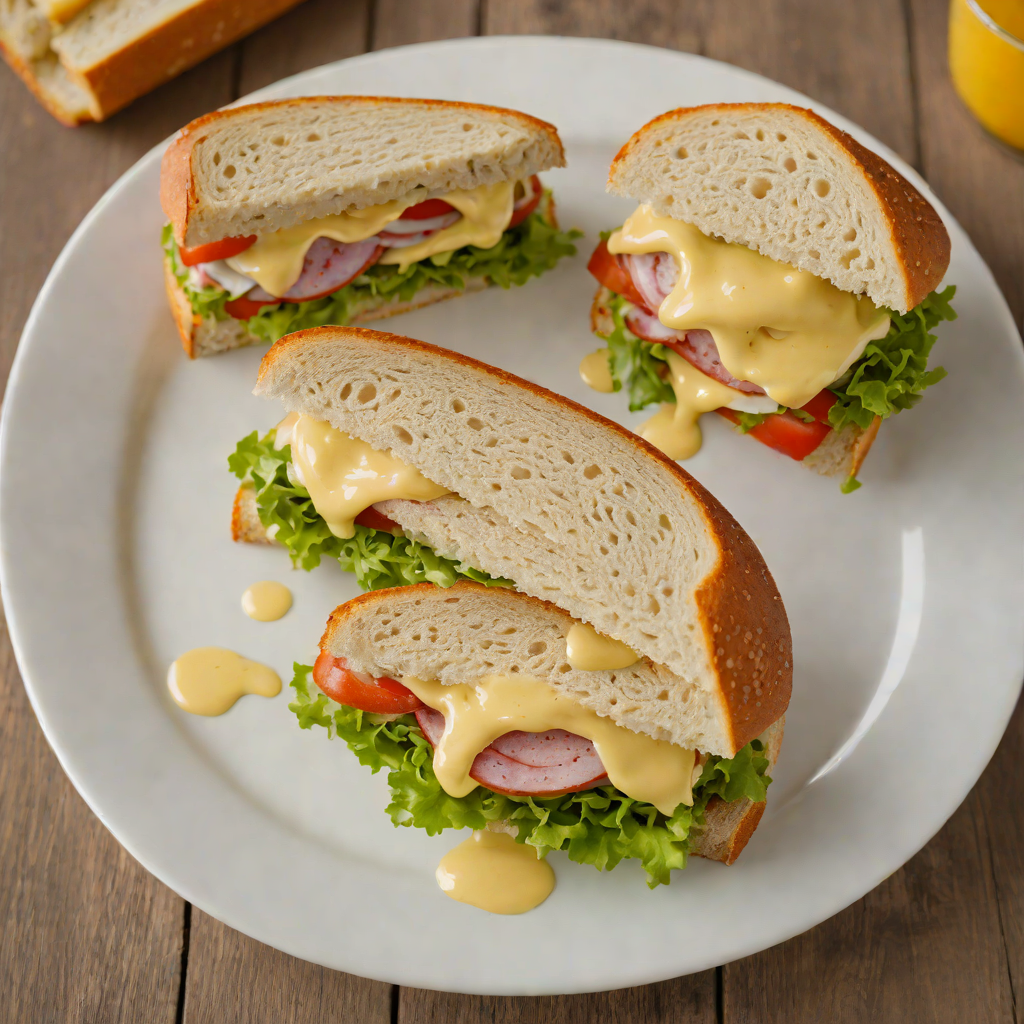 Summer Baseball Picnic Sandwich with Mustard Aioli