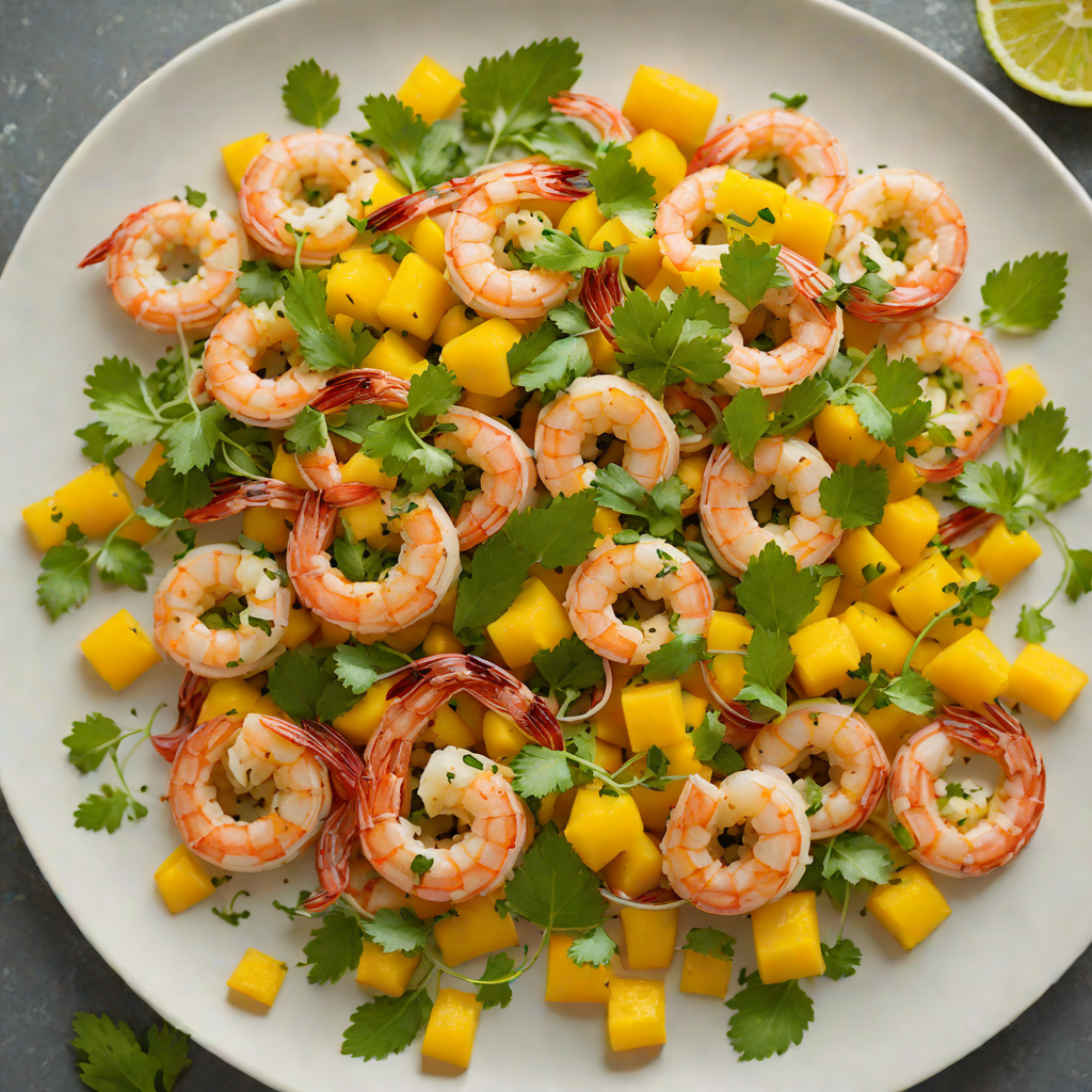 Sautéed Shrimp with Mango and Cilantro Lime Dressing