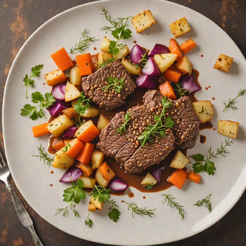Slow-Cooked Wattleseed Beef with Root Vegetables