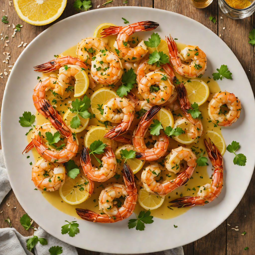 Baked Cajun-Spiced Shrimp with Garlic Lemon Butter