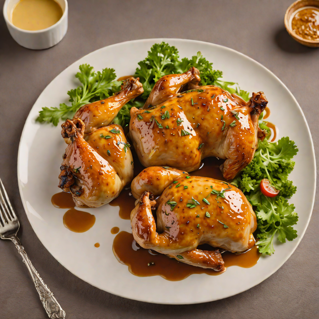 Oven-Roasted Chicken with Honey and Mustard Glaze