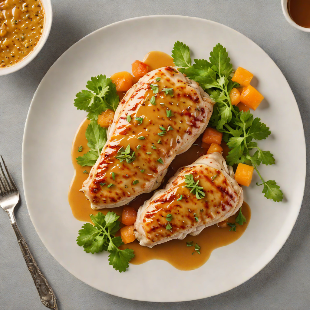 Pan-Seared Chicken with Apricot Mustard Glaze