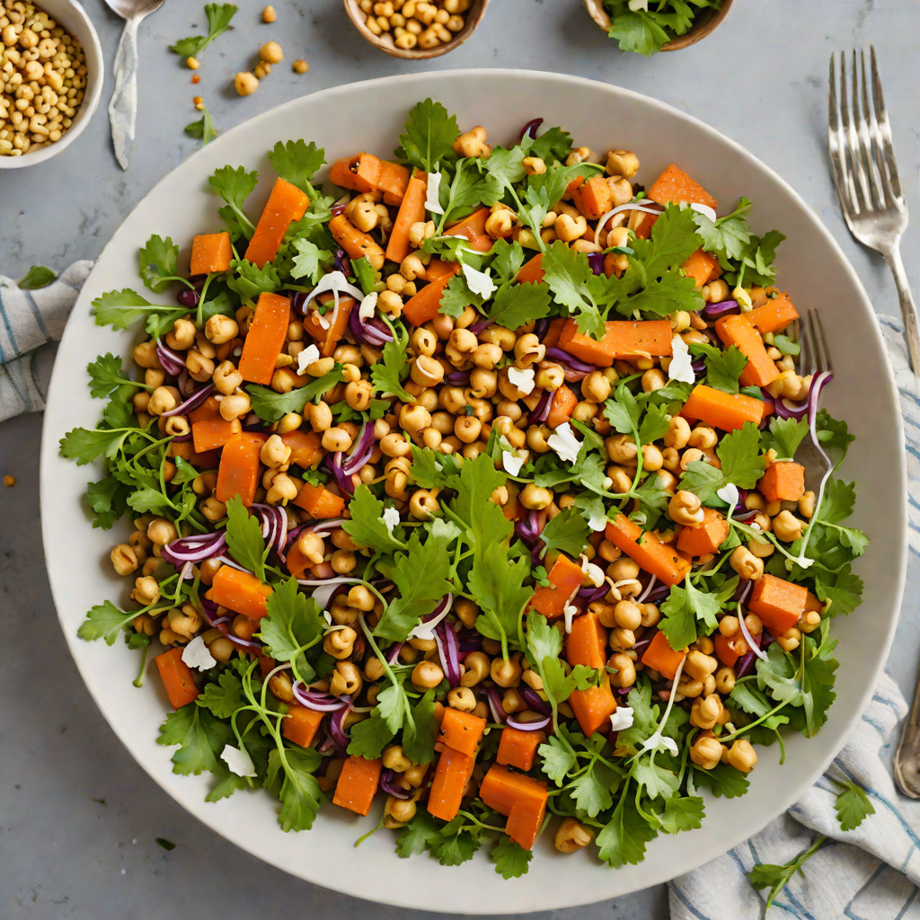 Roasted Fourth-Spice Carrot and Chickpea Salad