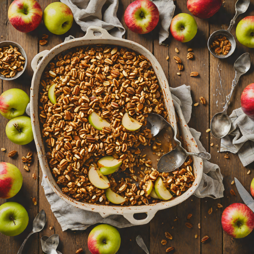 Baked Fourth-Spice Apple Crisp with Walnuts