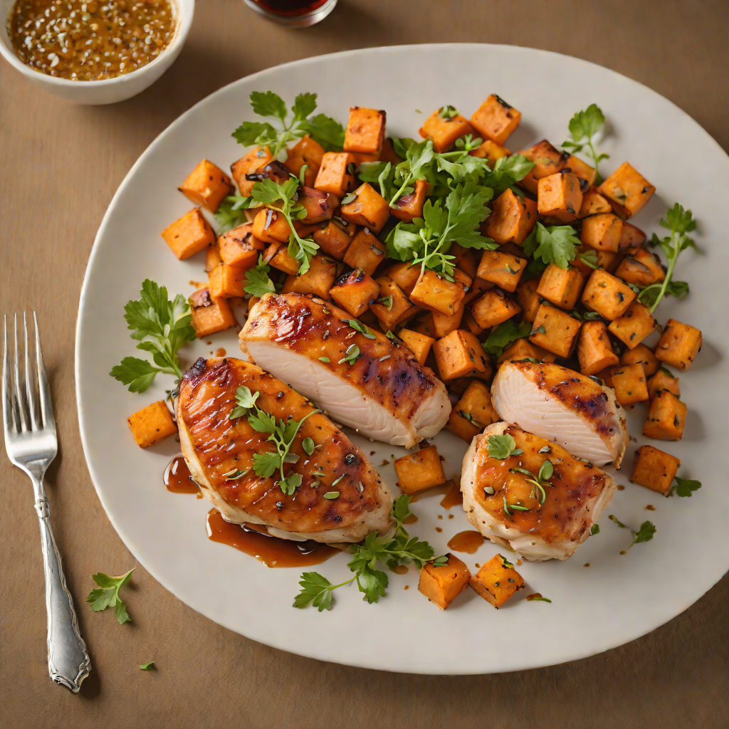 Pan-Seared Chicken with East Texas Honey-Glazed Sweet Potatoes