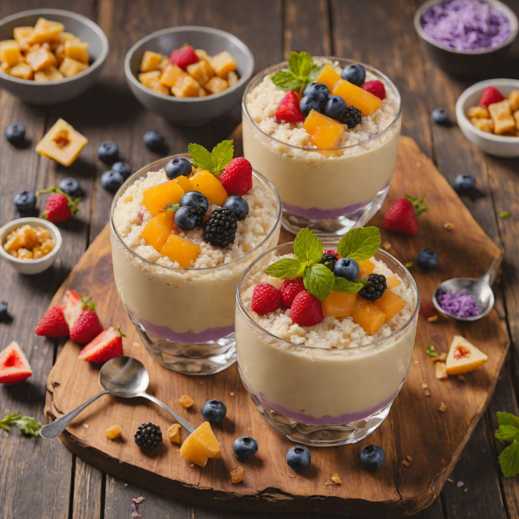 Halo-Halo with Ube, Leche Flan, and Sweetened Fruits