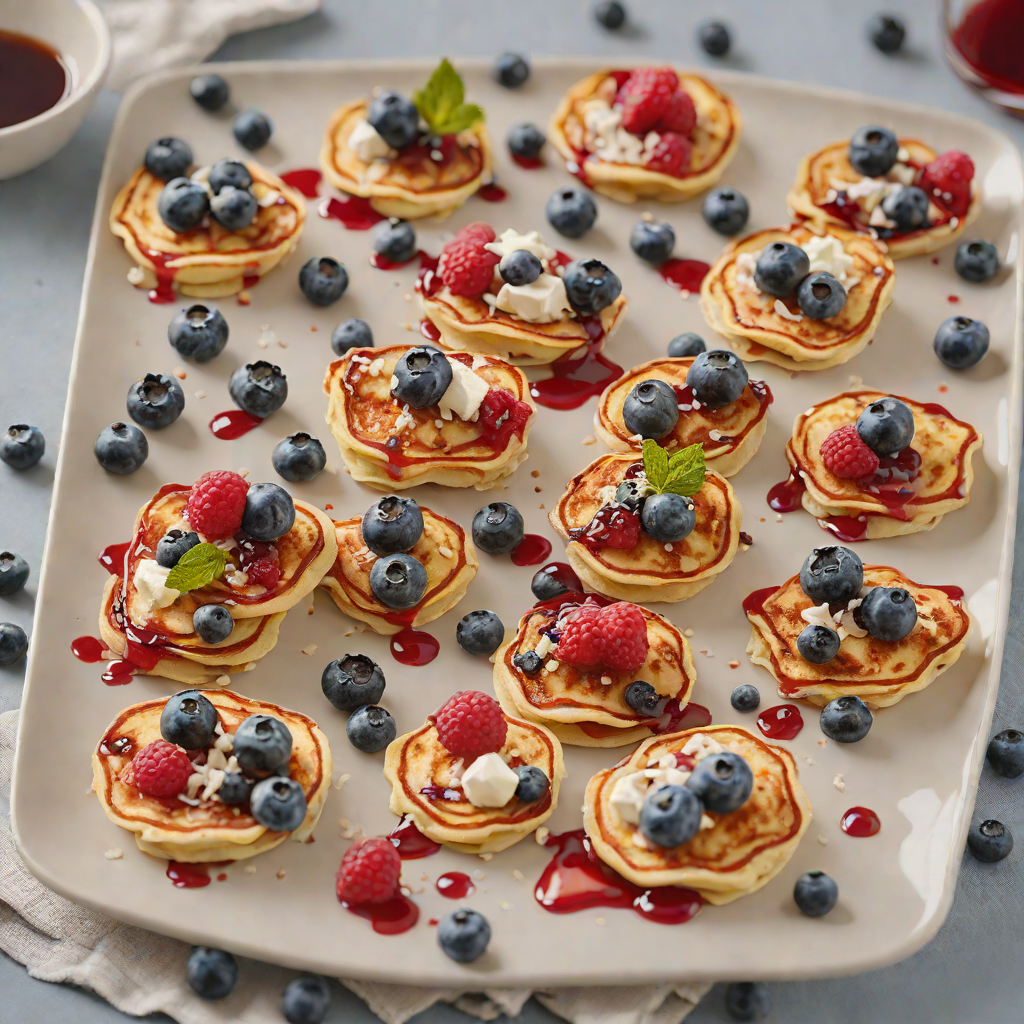 Sheet Pan Red, White & Blueberry Pancake Bites