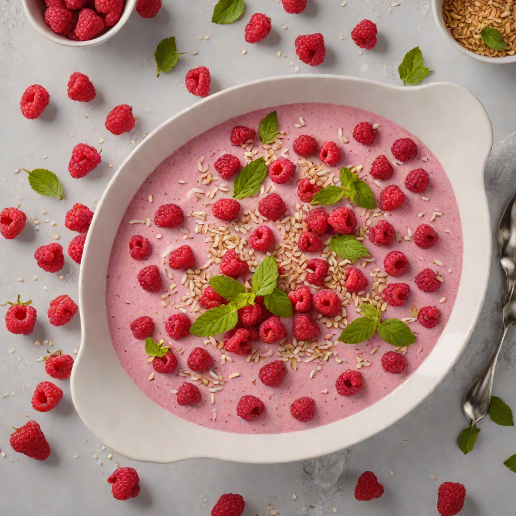 No-Bake Raspberry Chia Pudding with Coconut Milk
