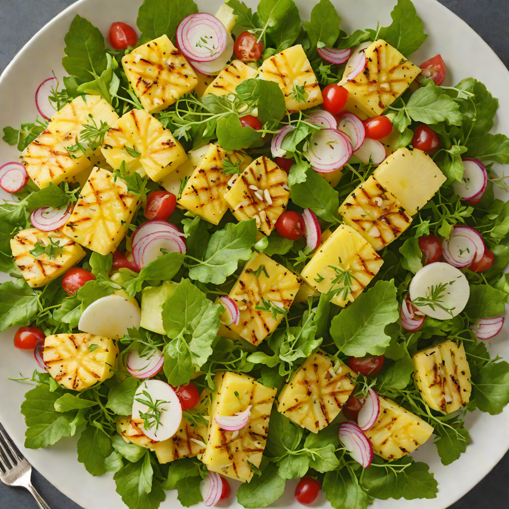 Grilled Pineapple and Heart of Palm Salad with Lime Dressing