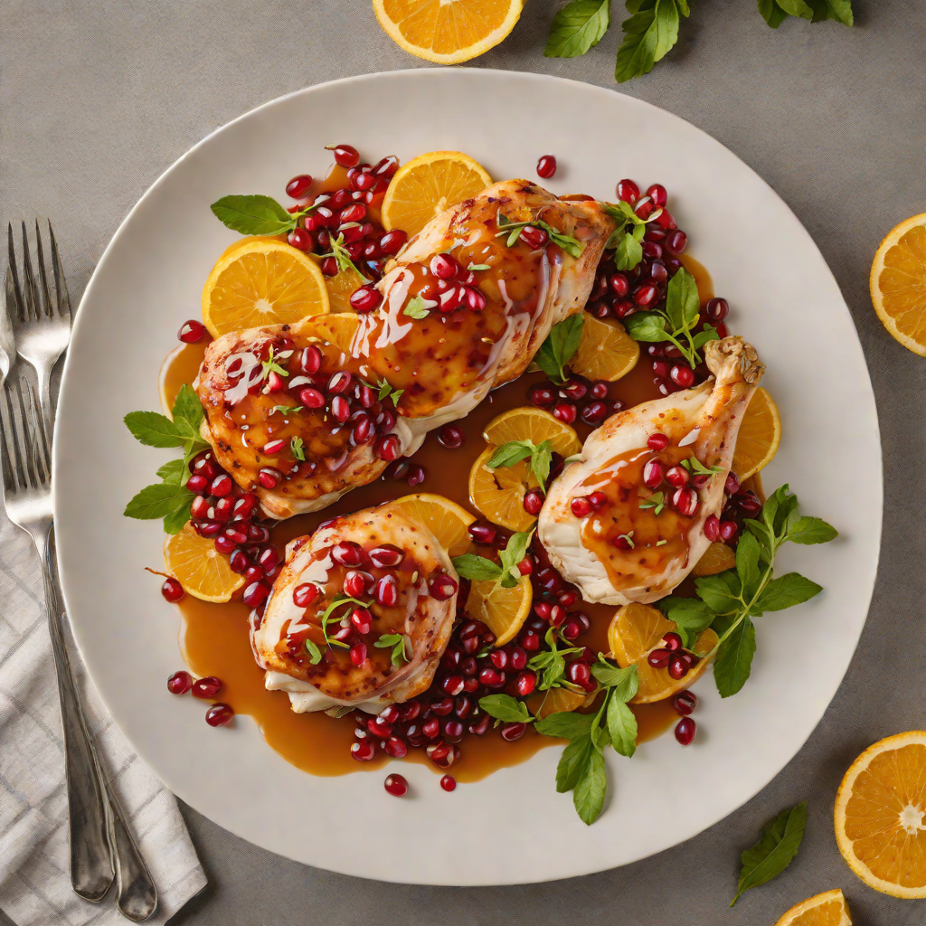 Pan-Seared Chicken with Citrus-Pomegranate Glaze