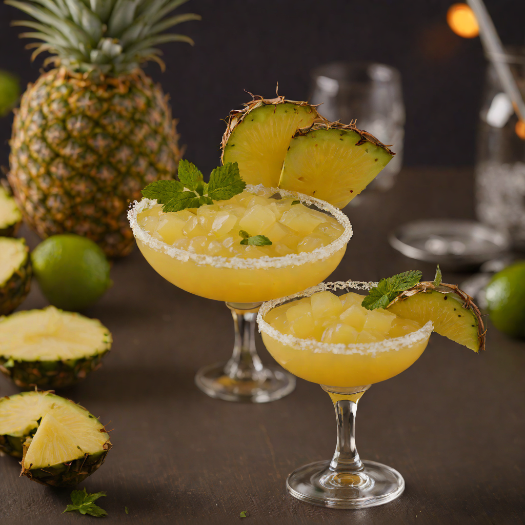Sweet and Spiced Pineapple Margarita Cocktail