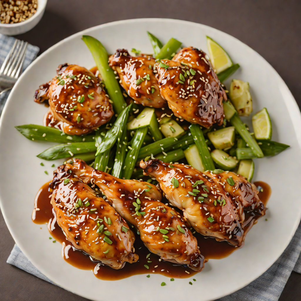 Spiced Honey-Glazed Chicken with Toasted Sesame and Scallions