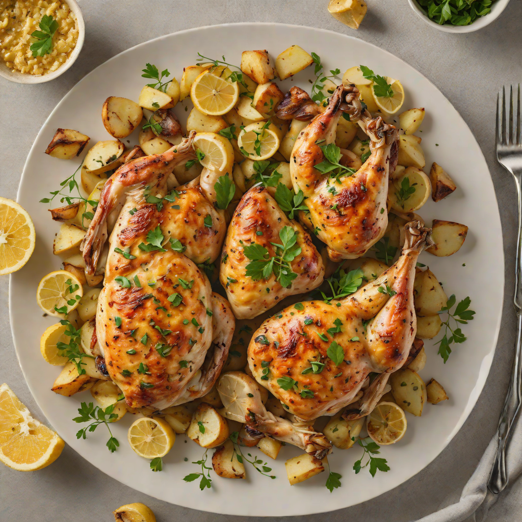 One-Pan Roasted Lemon-Garlic Chicken with Potatoes