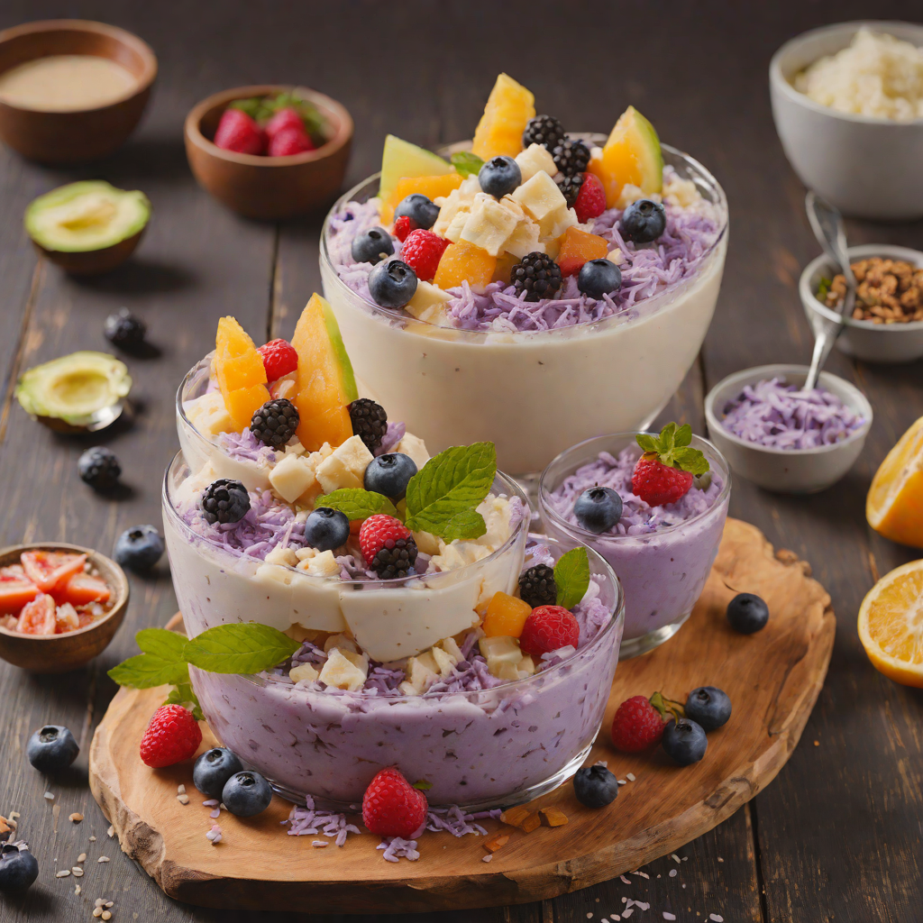 Chilled Halo-Halo with Ube and Sweetened Fruits