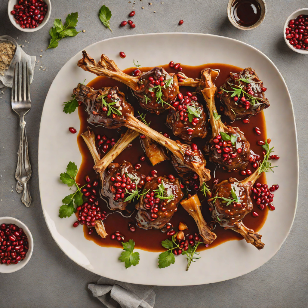 Slow-Braised Lamb Shanks with Sumac and Pomegranate Molasses