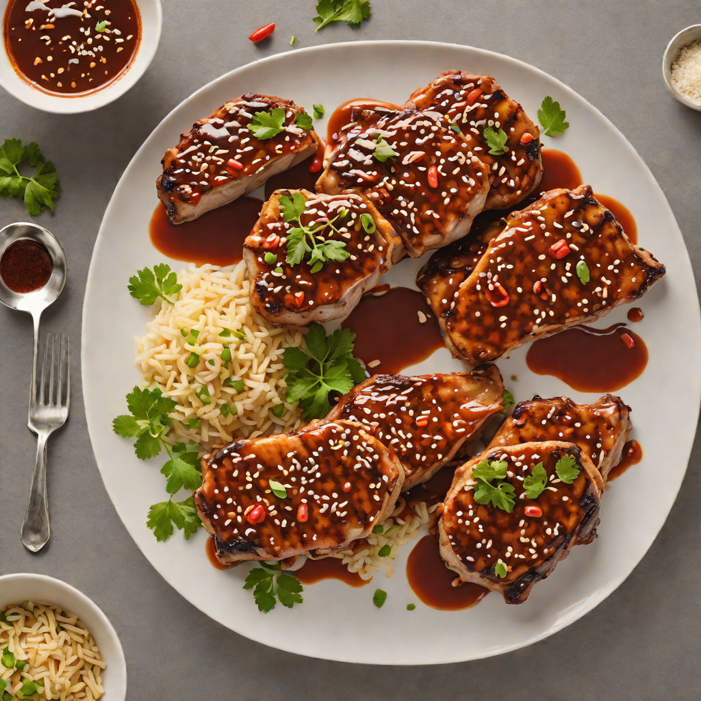 Pan-Seared Korean Gochujang Glazed Pork Chops