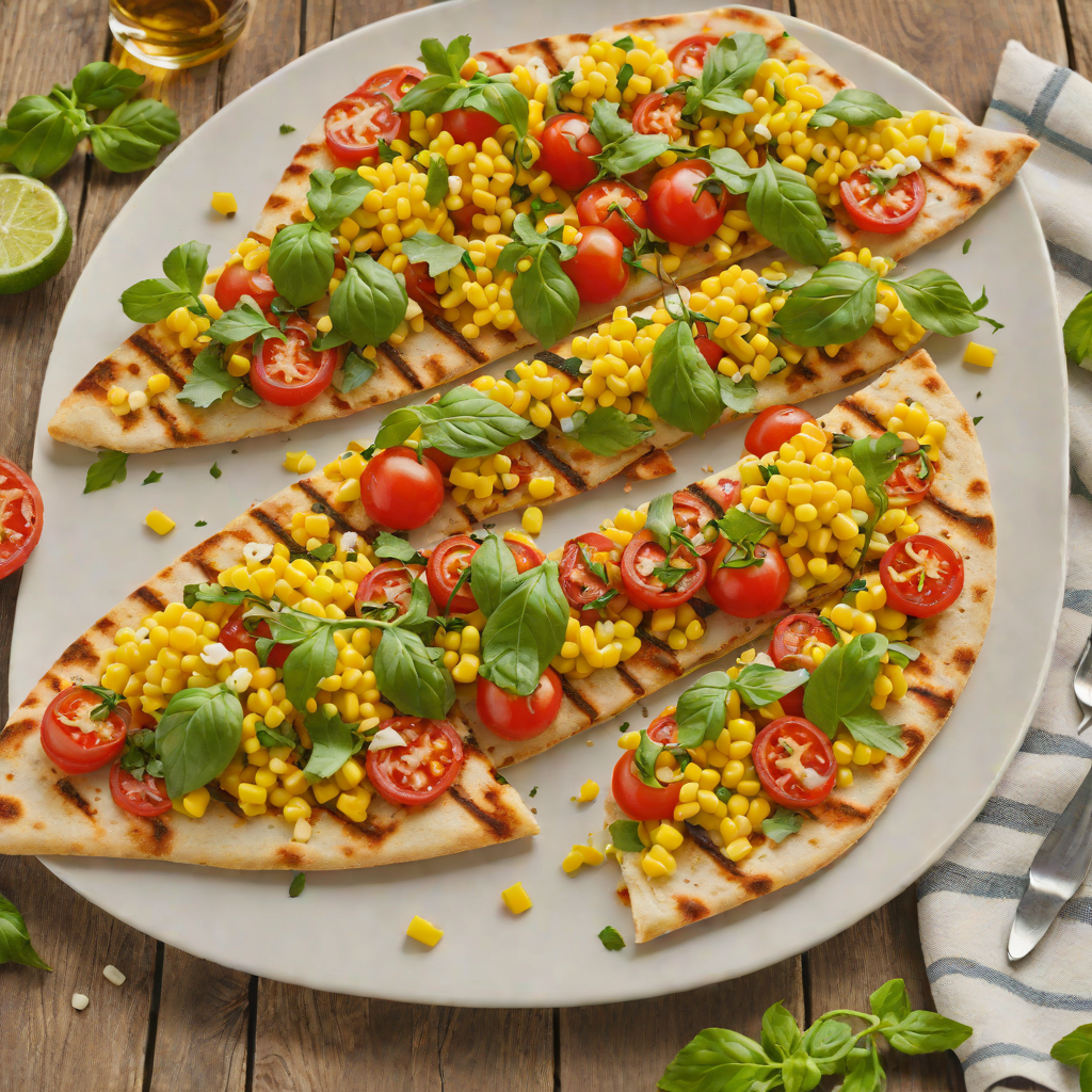 Tomato and Corn Grilled Flatbread