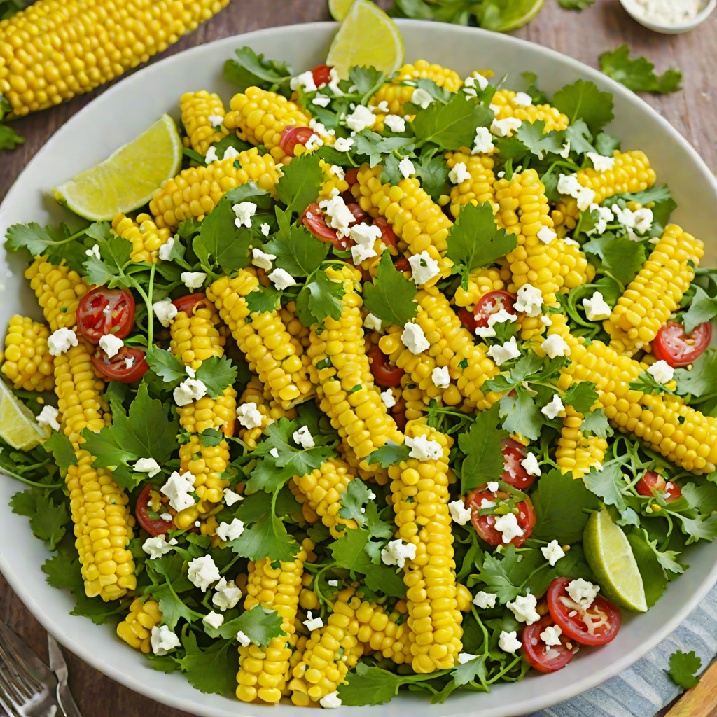 Herbed Grilled Corn Salad with Feta and Lime