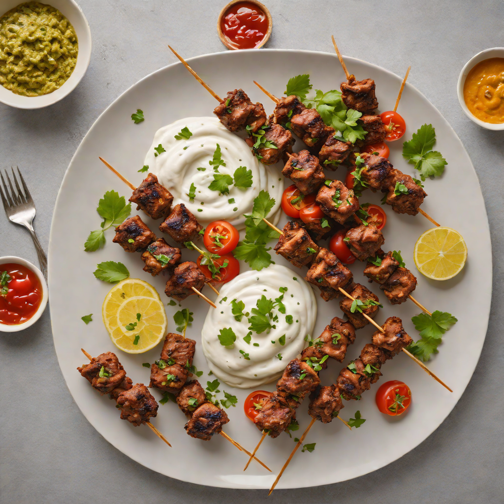 Berbere-Spiced Lamb Kebabs with Yogurt Sauce