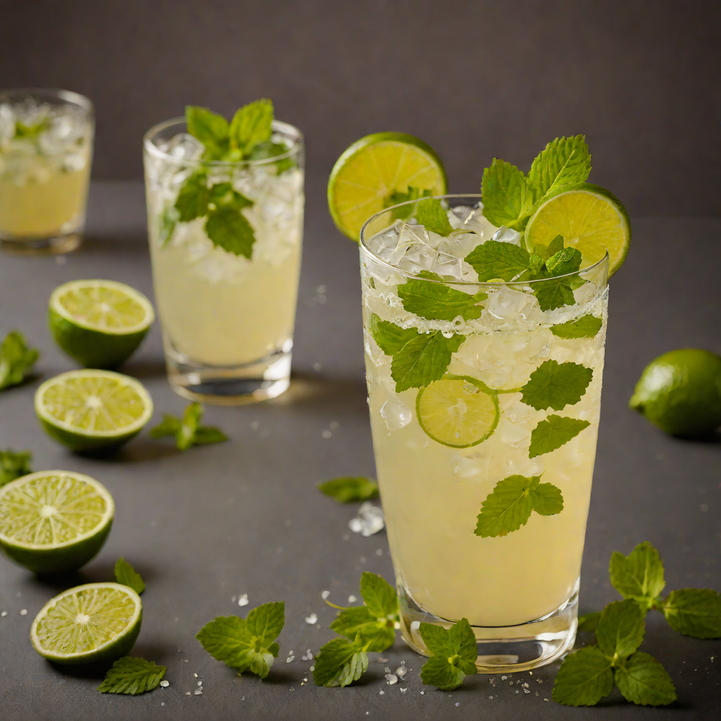 Cachaça Limeade with Fresh Mint