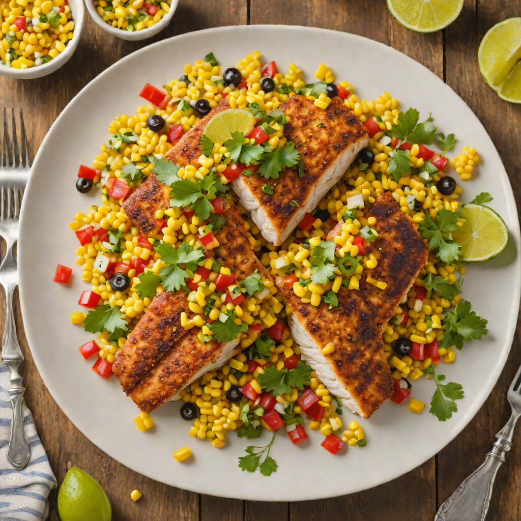 Pan-Seared Cajun Catfish with Zesty Corn Salsa