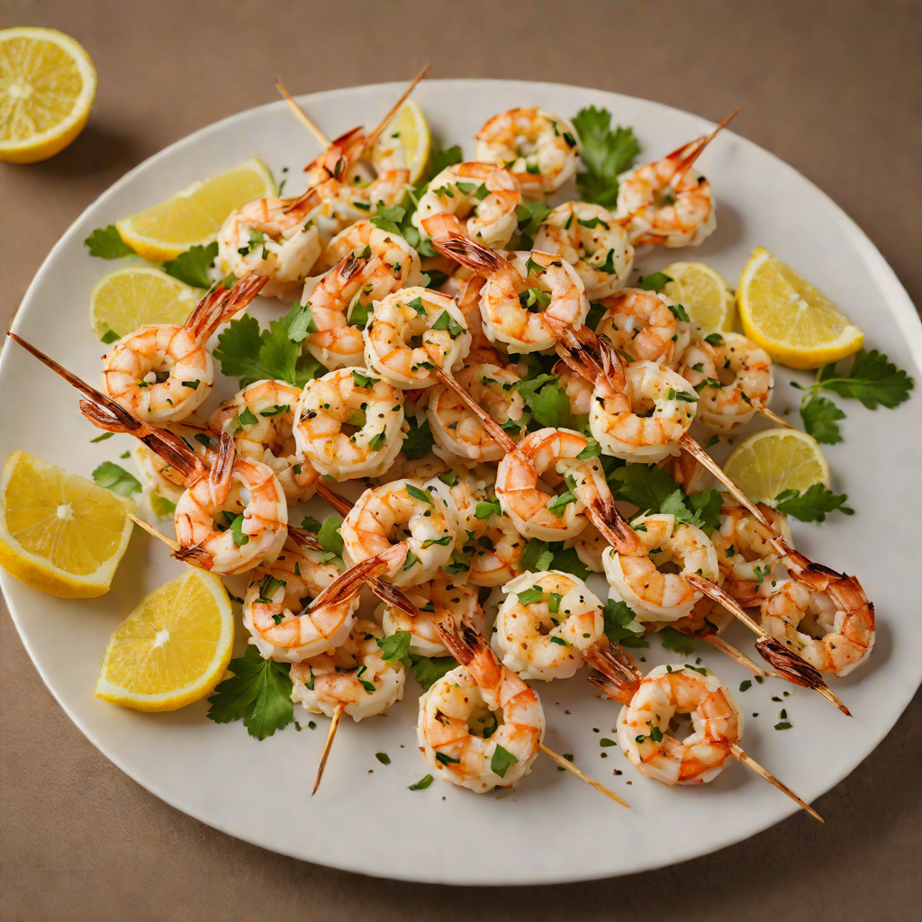 Chargrilled Lemon Garlic Shrimp Skewers