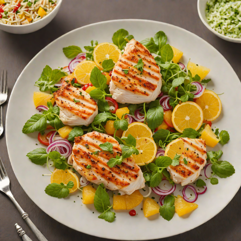 Pan-Seared Chicken with Citrus-Mint Salad