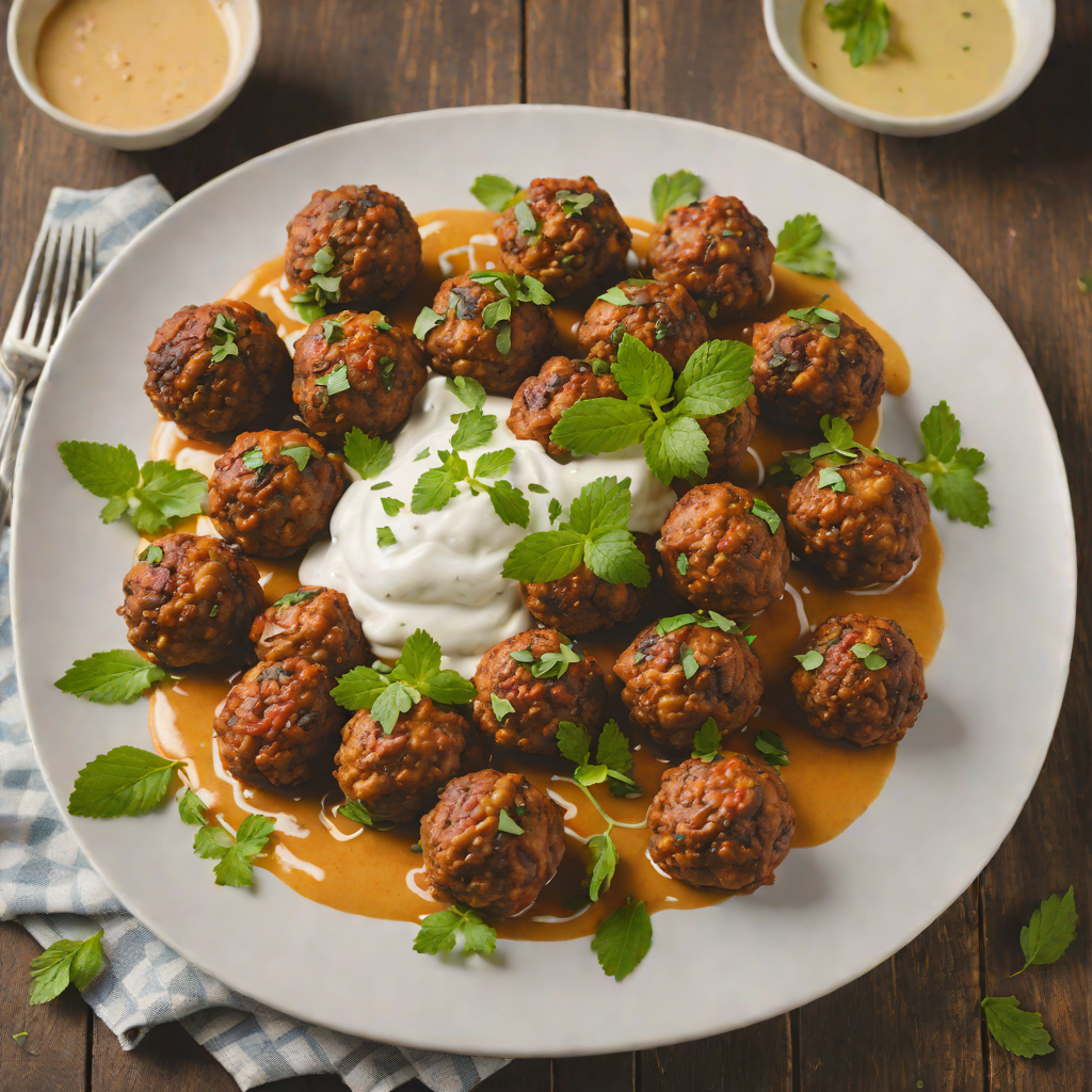 Tandoori-Spiced Lamb Meatballs with Mint Yogurt
