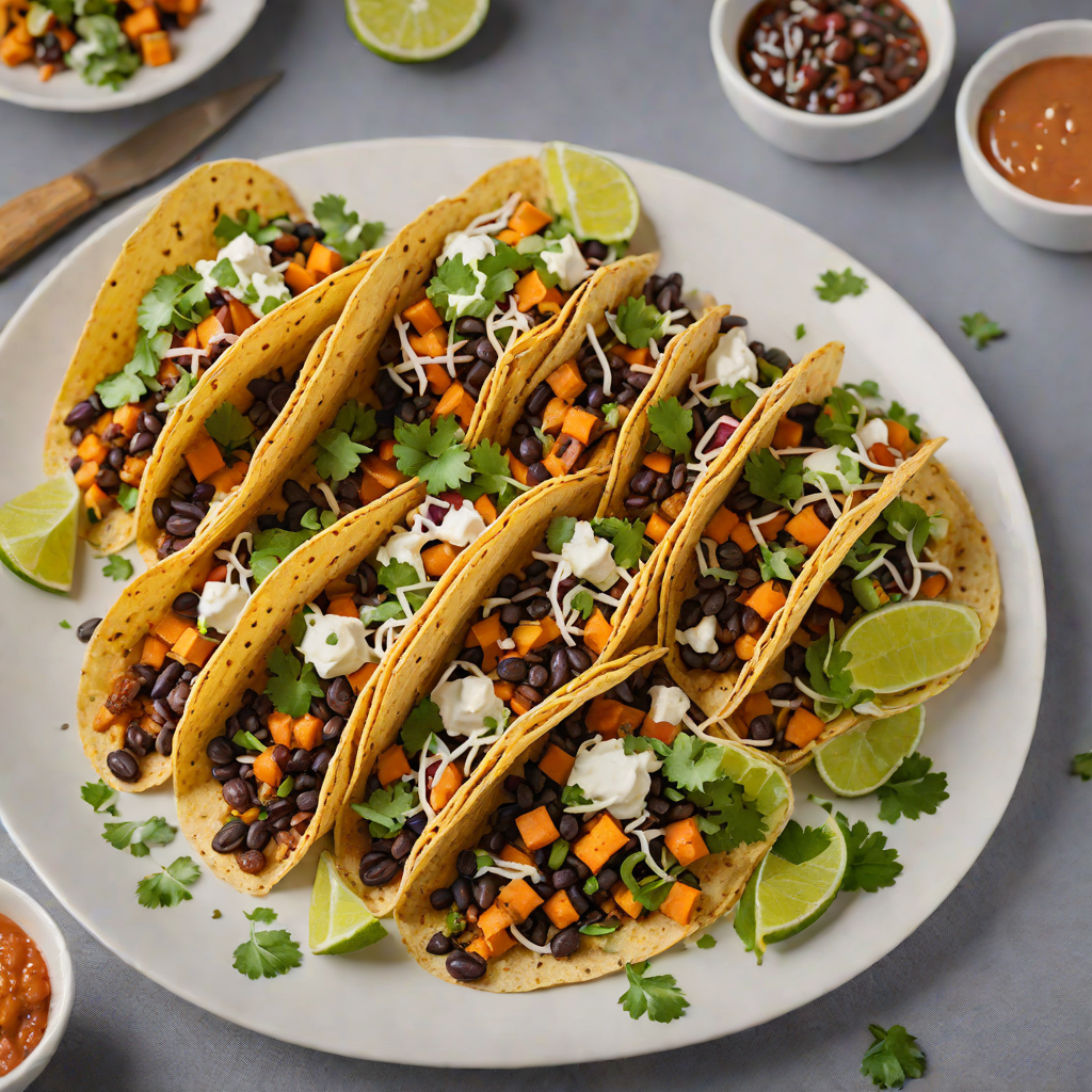 Baked Mexican-Style Black Bean and Sweet Potato Tacos