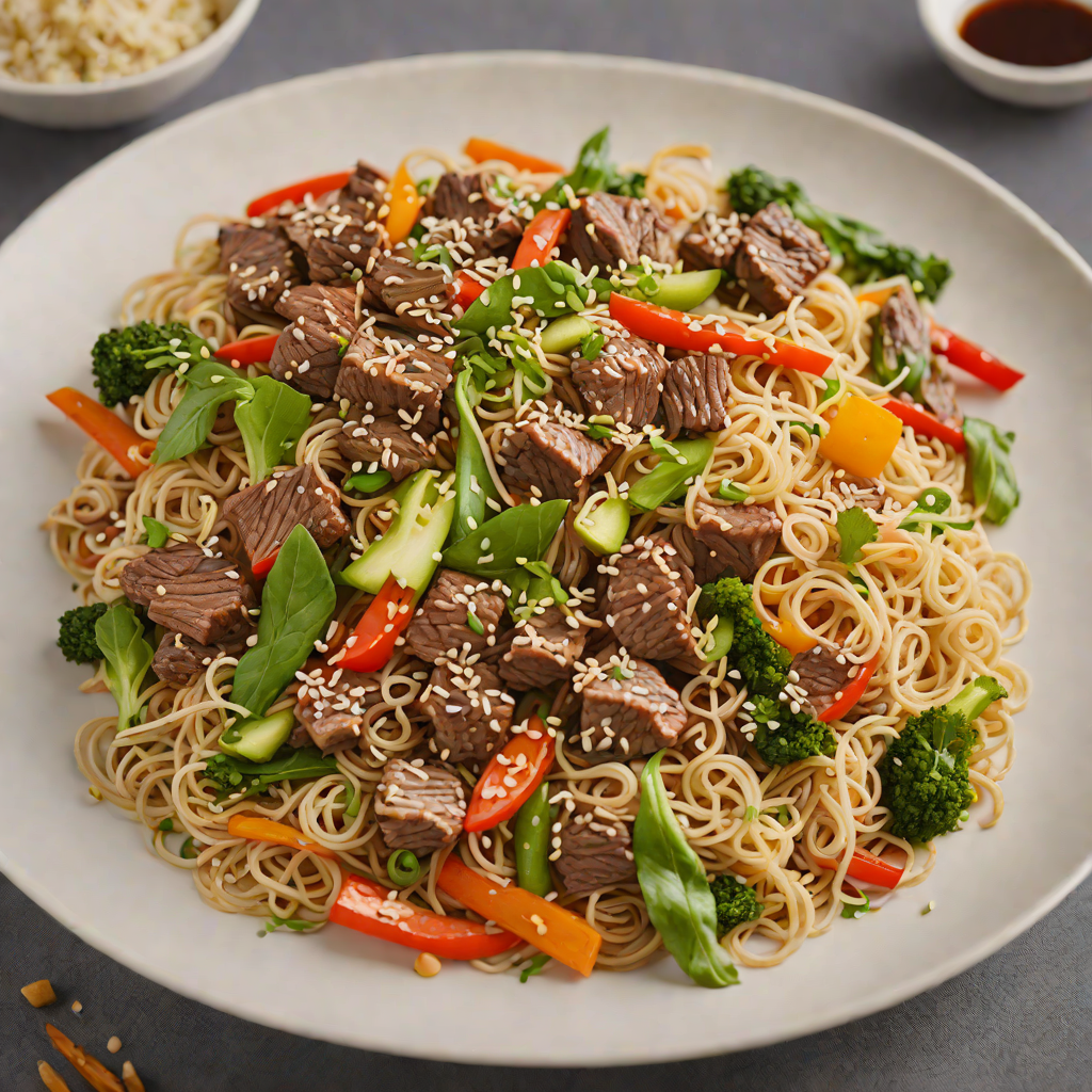 Beef Stir-Fry with Sesame and Shirataki Noodles