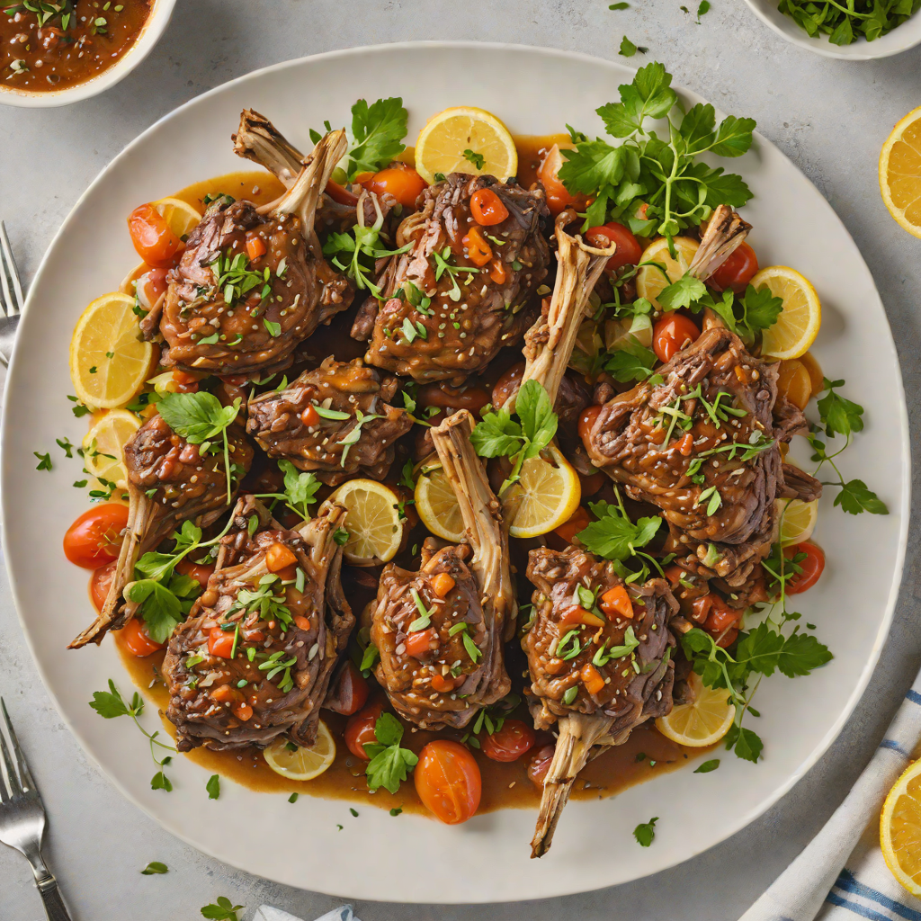 Lemon-Oregano Slow Cooker Lamb Shanks