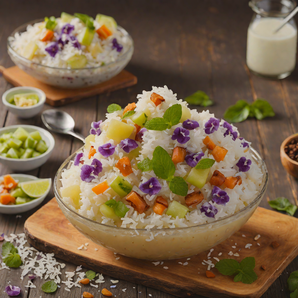 Halo-Halo Inspired Shaved Ice with Sweet Beans and Coconut Gelatin