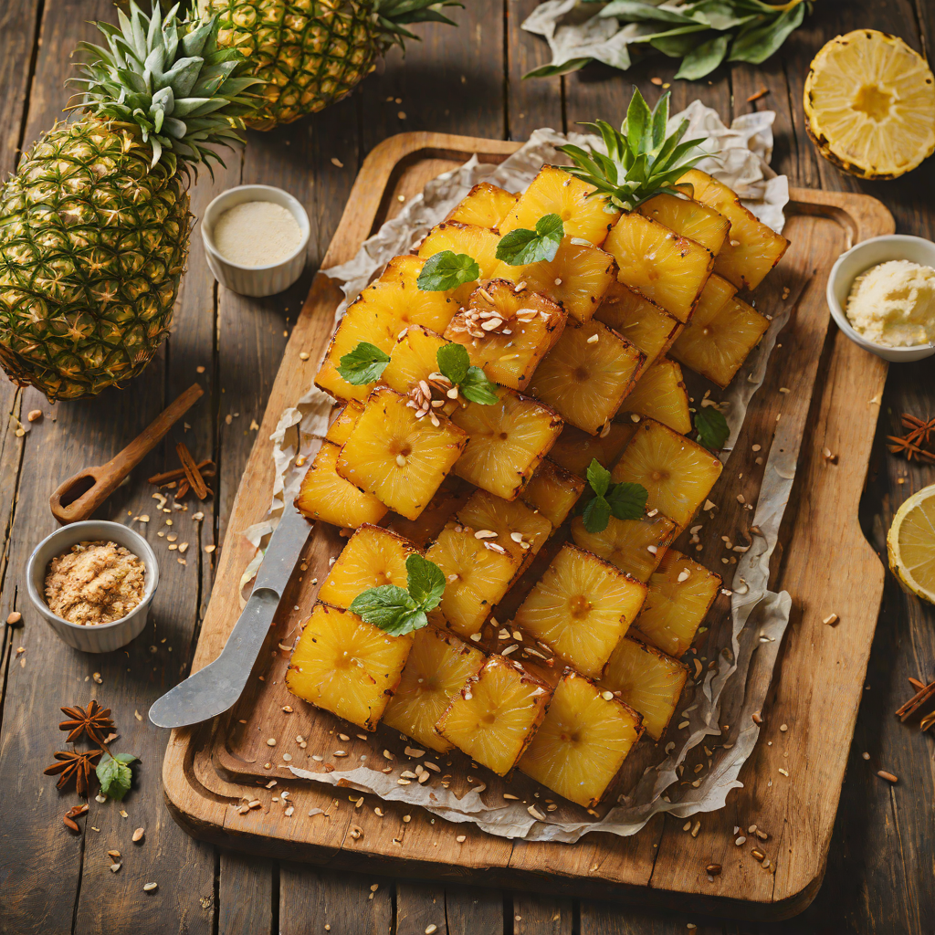 Oven-Roasted Pineapple with Cinnamon Sugar Glaze
