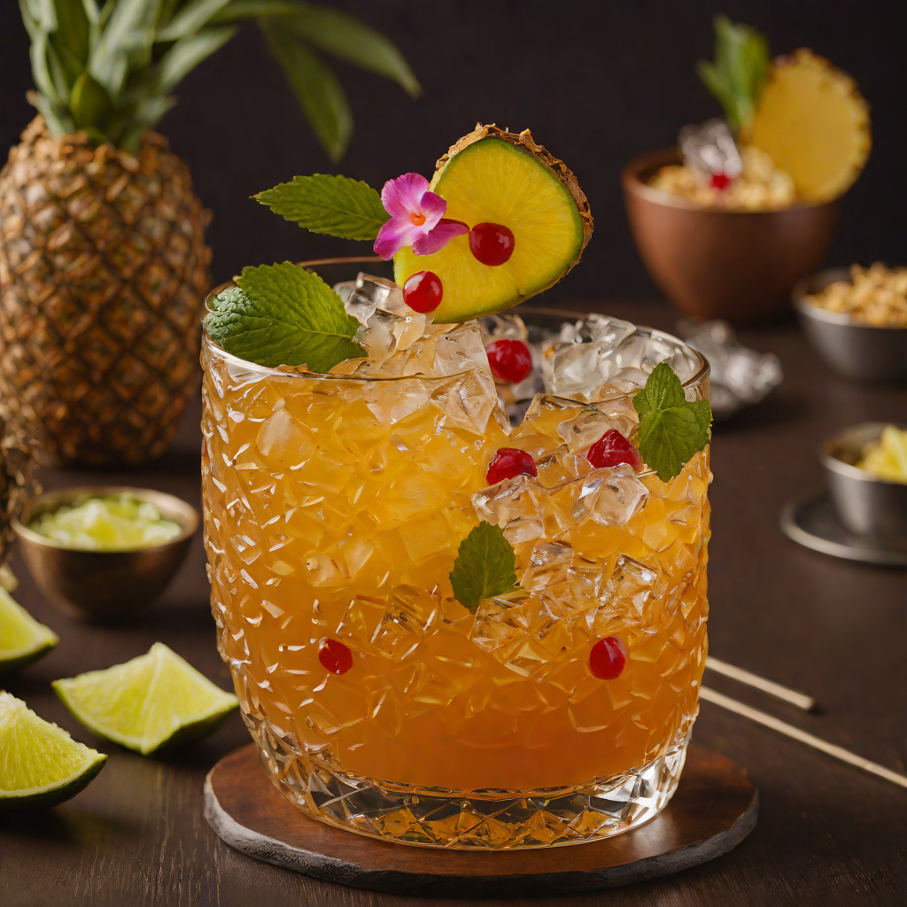 Tropical Tiki-Inspired Mai Tai Cocktail