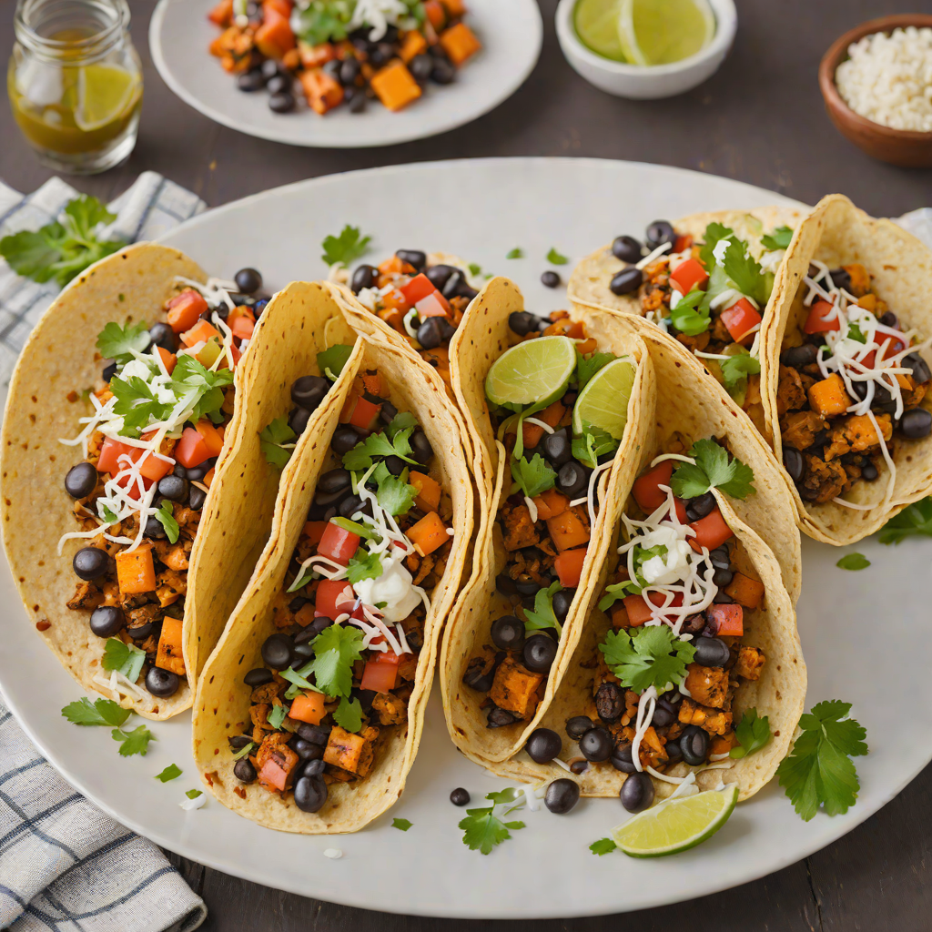 Spiced Tiki-Inspired Sweet Potato and Black Bean Tacos