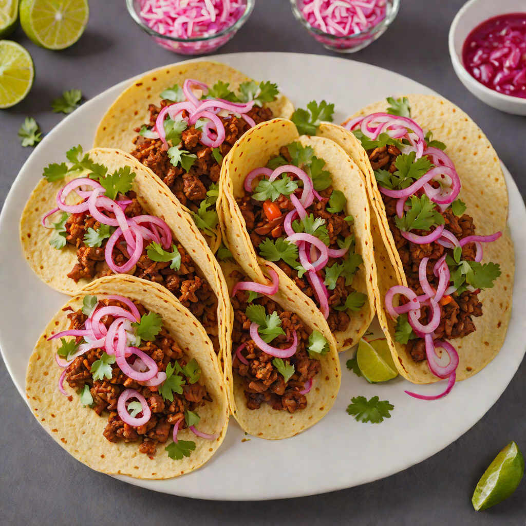 Grilled Guatemalan Chorizo Tacos with Pickled Red Onions