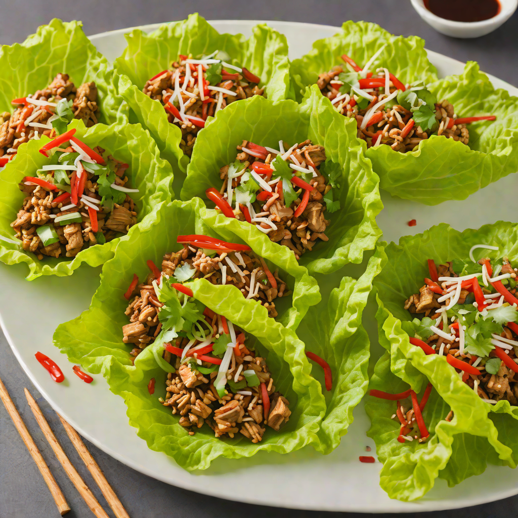 Spicy Turkey Lettuce Wraps with Hoisin Glaze
