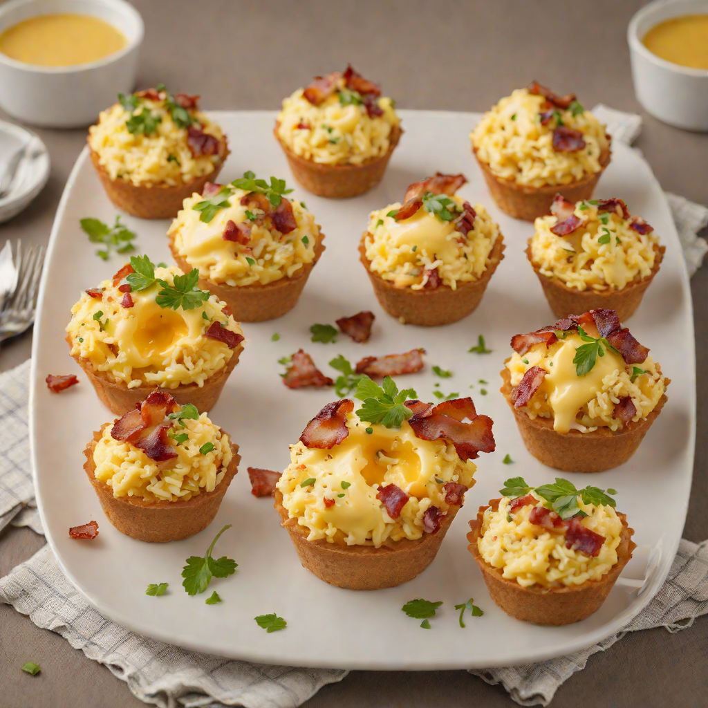 Egg and Cheese Cloud Muffins with Bacon Crumble