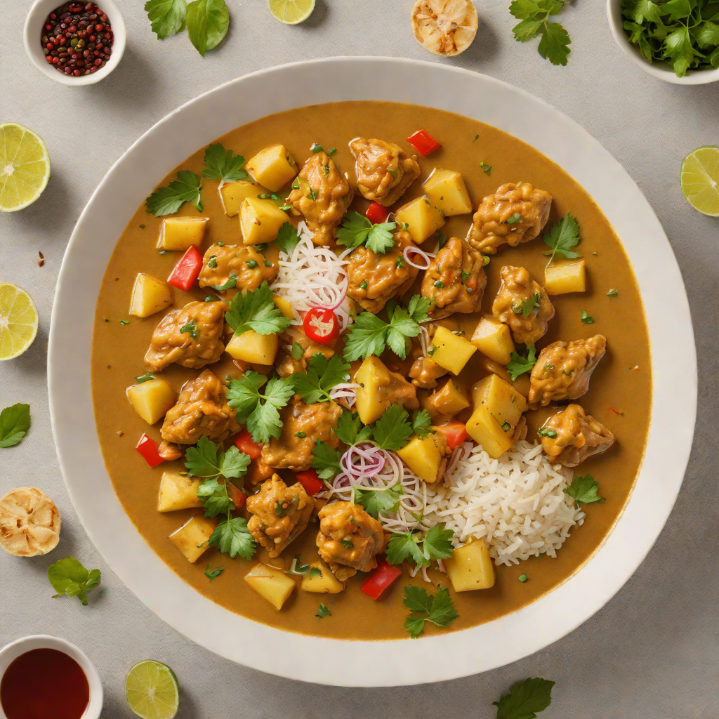 Stewed Vietnamese Chicken Curry with Coconut and Potatoes