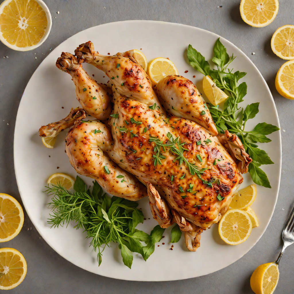Baked Lemon-Garlic Chicken with Crispy Skin